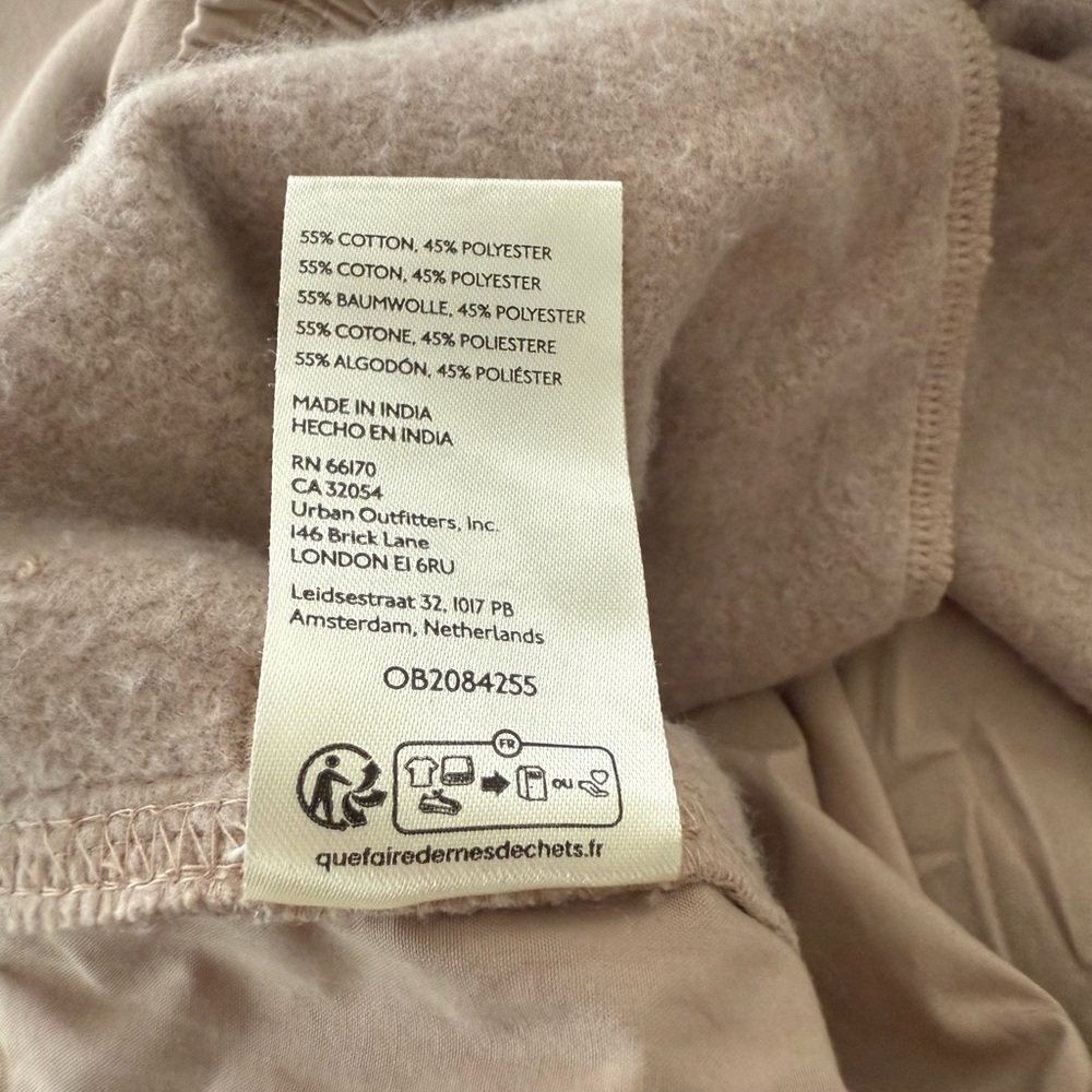 ANTHROPOLOGIE Daily Practice Drawstring Barrel Cropped Pants Neutral Size XL NEW - Picture 6 of 6